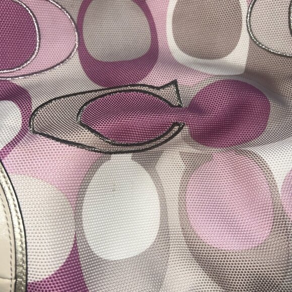 Coach Colette Pink Tan Signature Beige Leather Hobo Bag #16441 - Picture 8 of 13